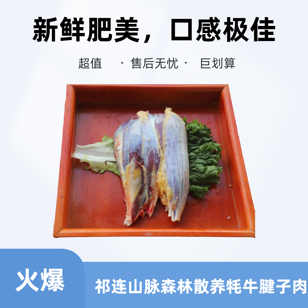 门源白牦牛【腱子】纯草膘鲜肉青藏高原祁连山脉森林草原散养牦牛肉