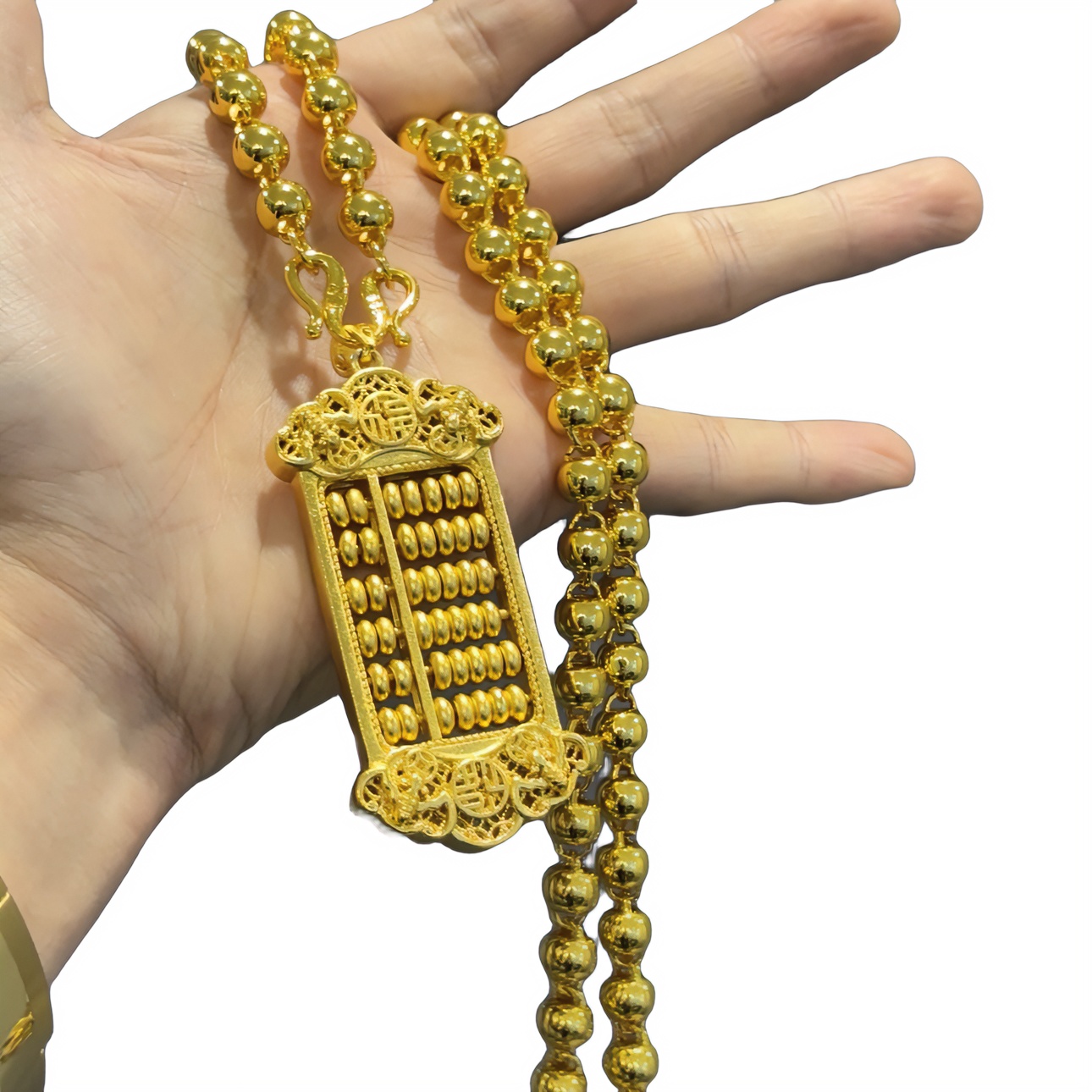 合金手链 算盘吊坠（高端定制）