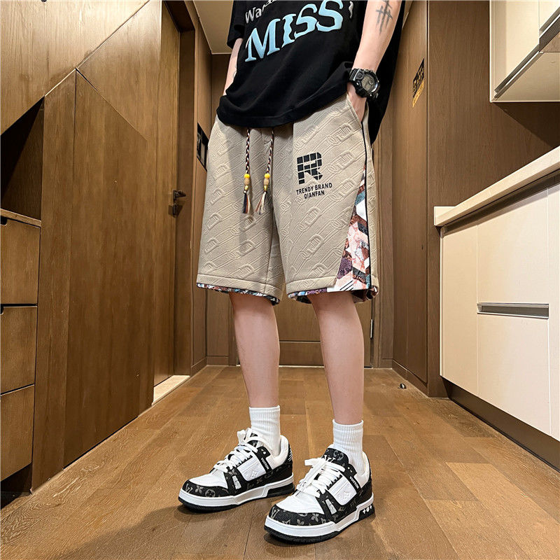 短裤男外穿夏季新款五分裤青少年宽松休闲国风运动学生百搭中裤