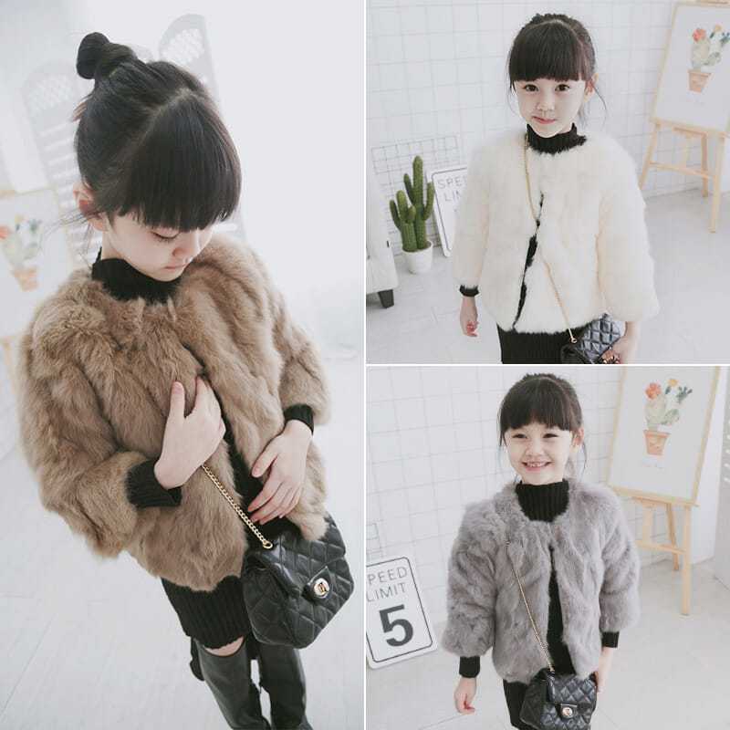 男女小中大儿童秋冬装洋气獭兔毛皮草外套宝宝加厚保暖棉袄上衣特