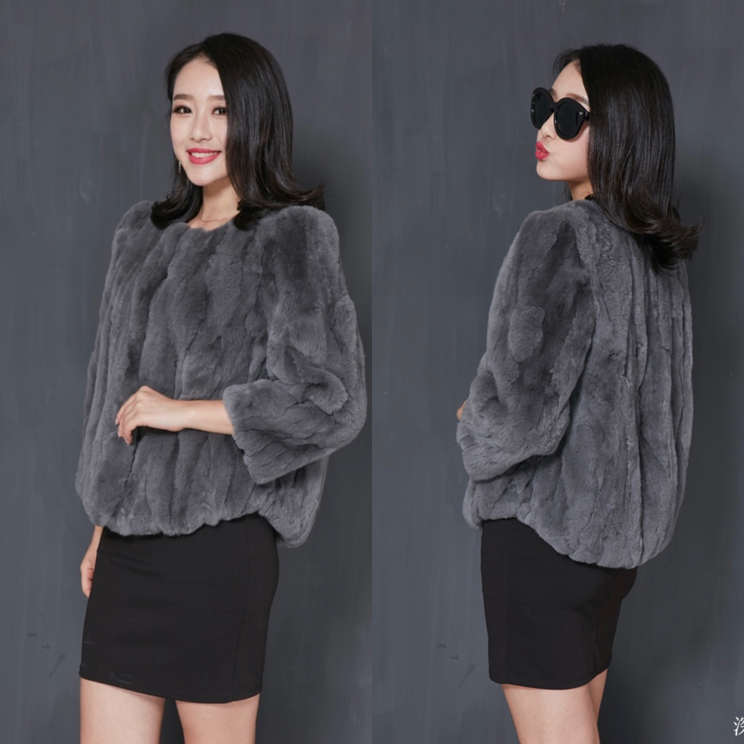 2025秋冬新款獭兔毛外套皮草短款韩版宽松大码女修身反季