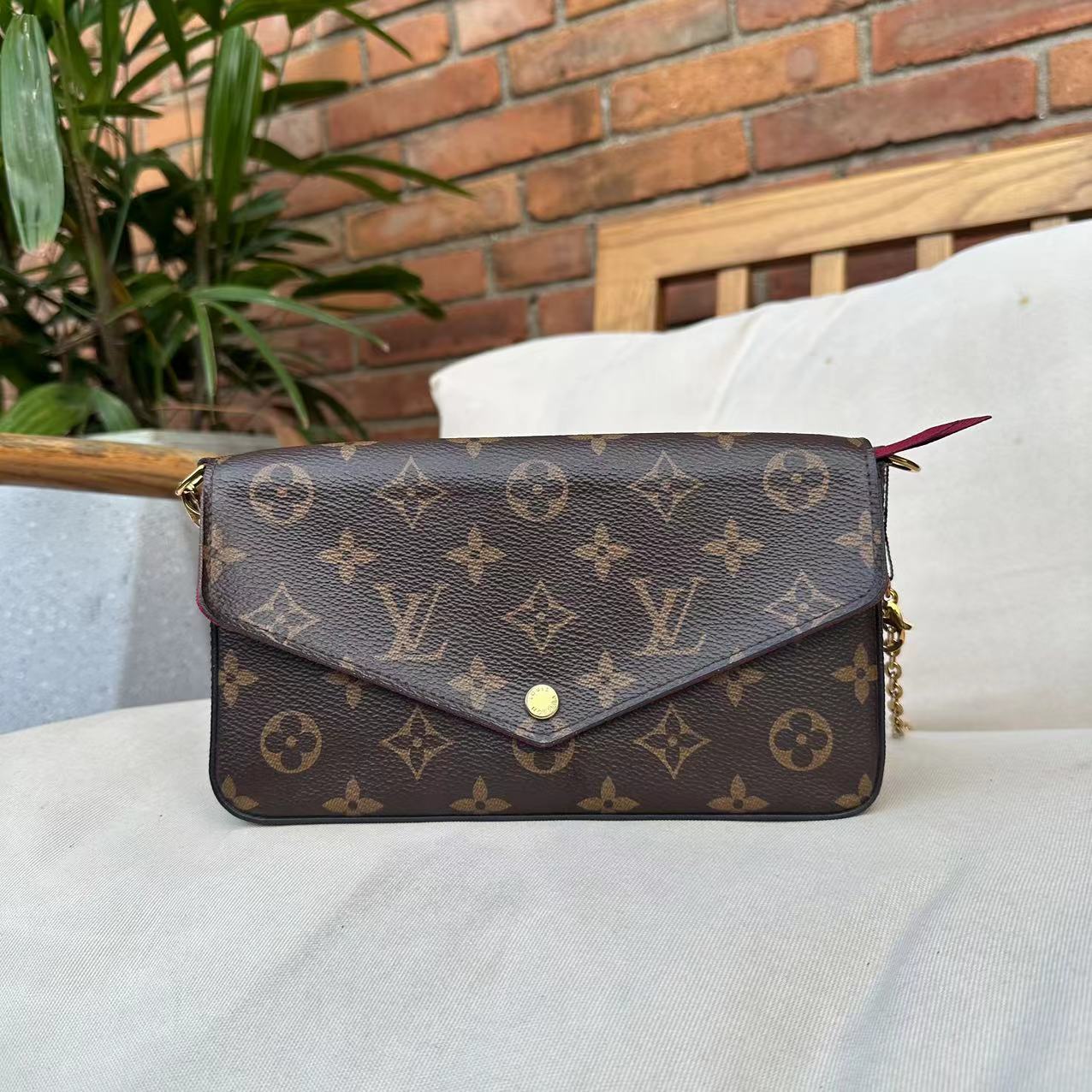 95新 LouisVuitton/路易威登 全原lv老花三合一单肩斜挎包