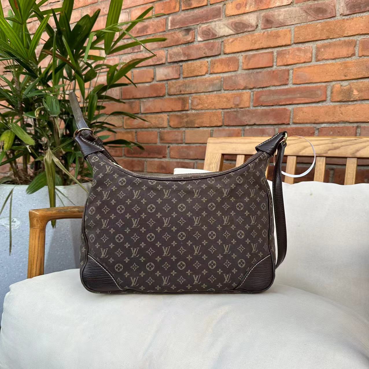 95新 LouisVuitton/路易威登 全原LV丹宁斜挎单肩牛角包
