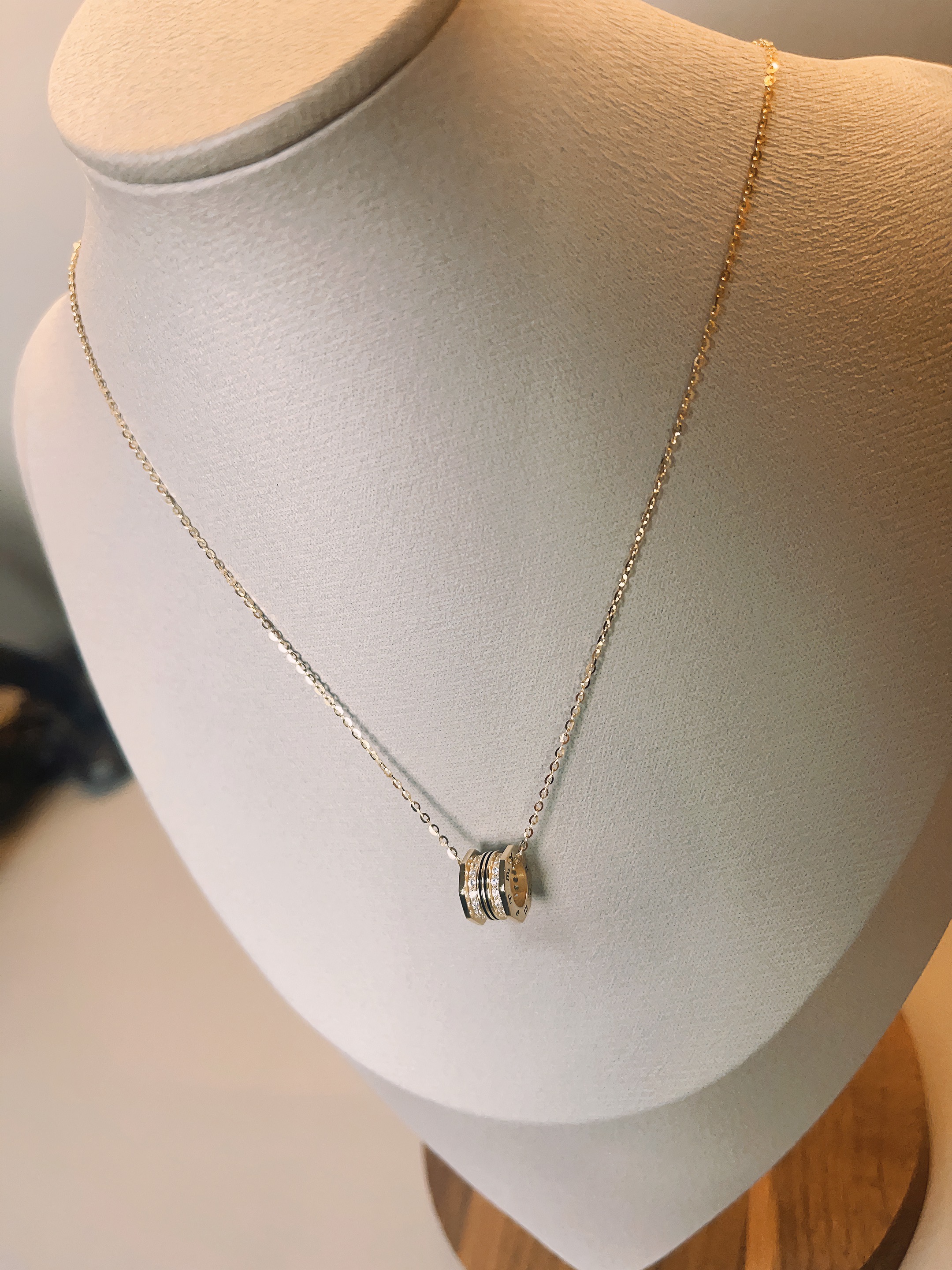 坠链均925银 轻奢淡金色链链