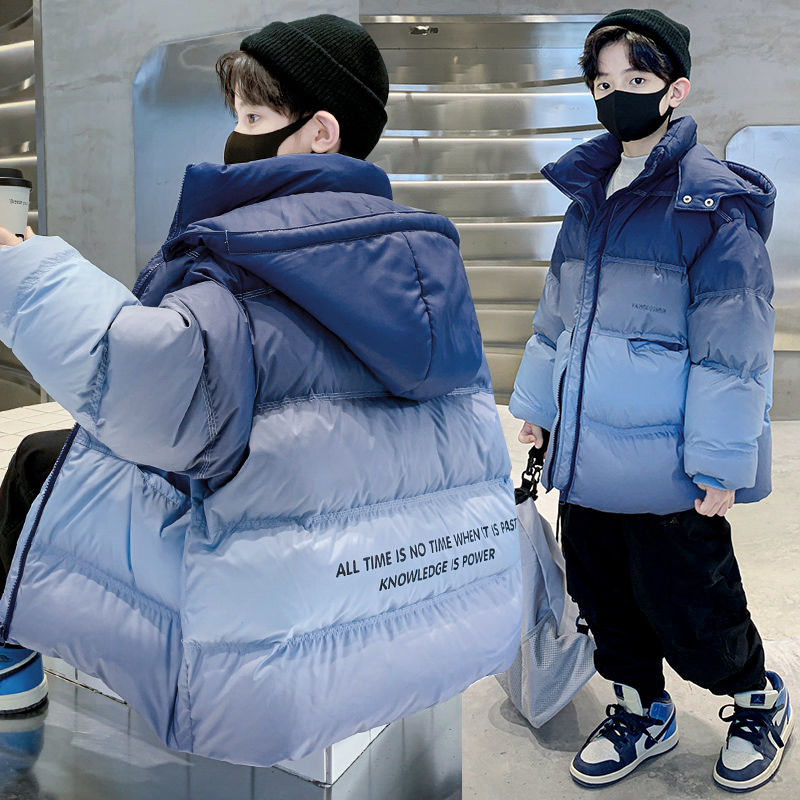 儿童装冬装男童羽绒衣免洗新款中大童冬季加厚服保暖袄c