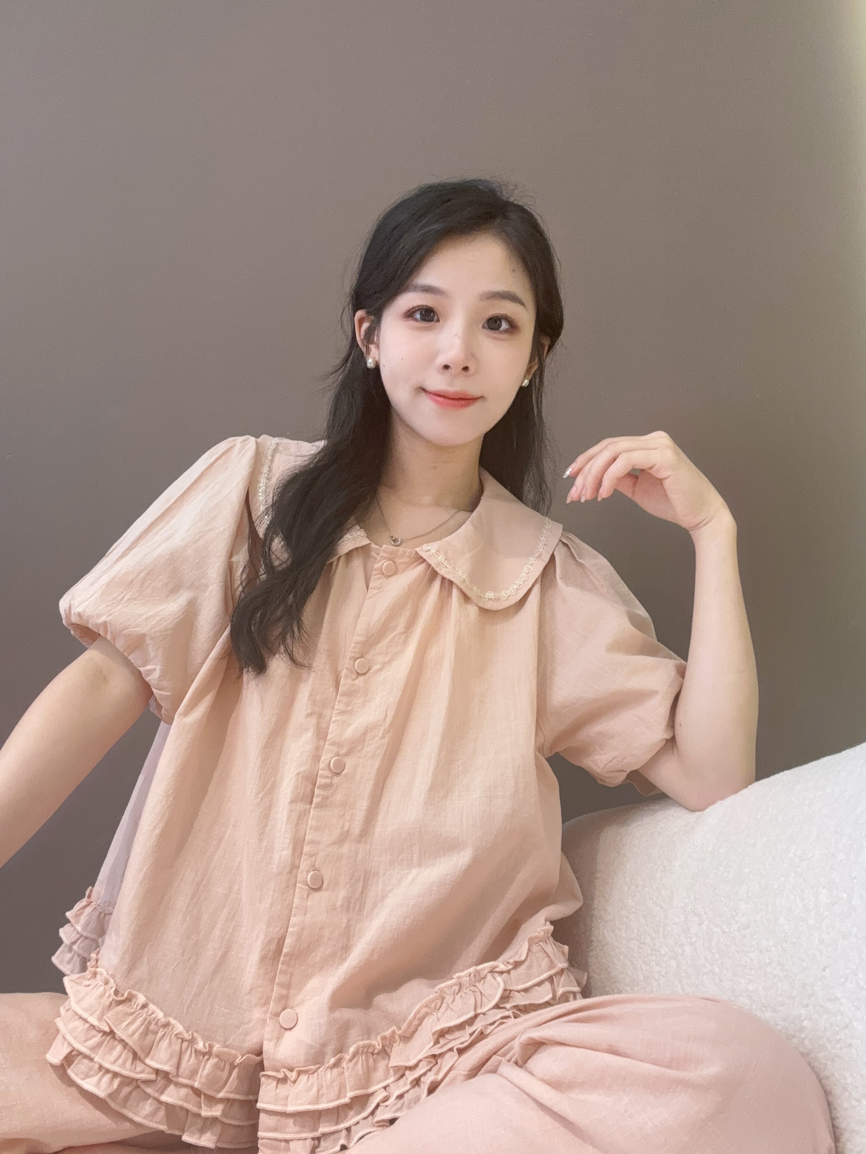 DM定制【花开半夏】高定设计款棉质家居服套装SS