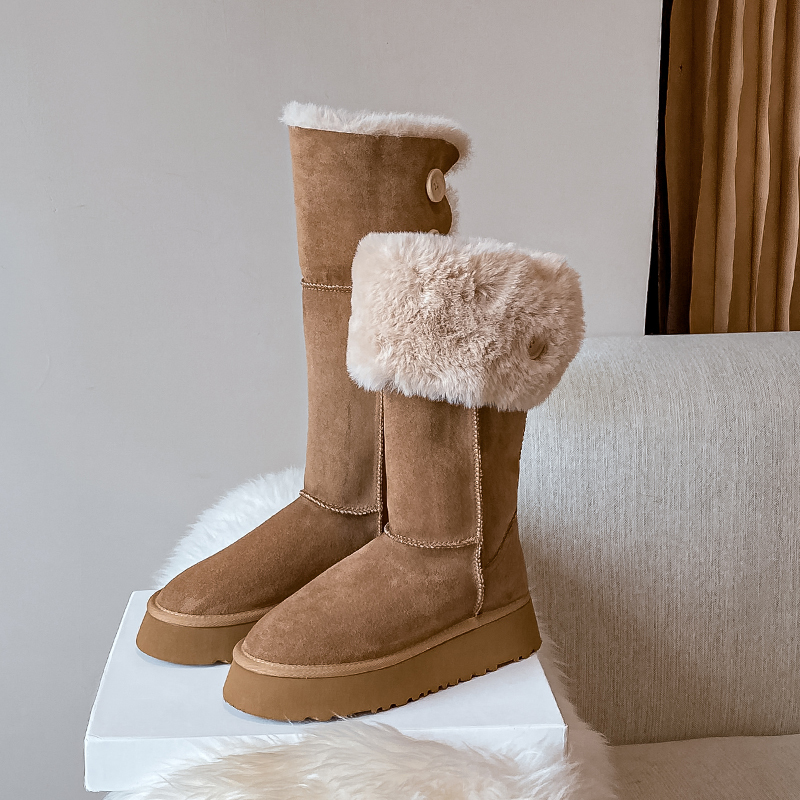高筒雪地靴女冬加绒加厚2023冬季新款保暖女士东北棉鞋不过膝长靴