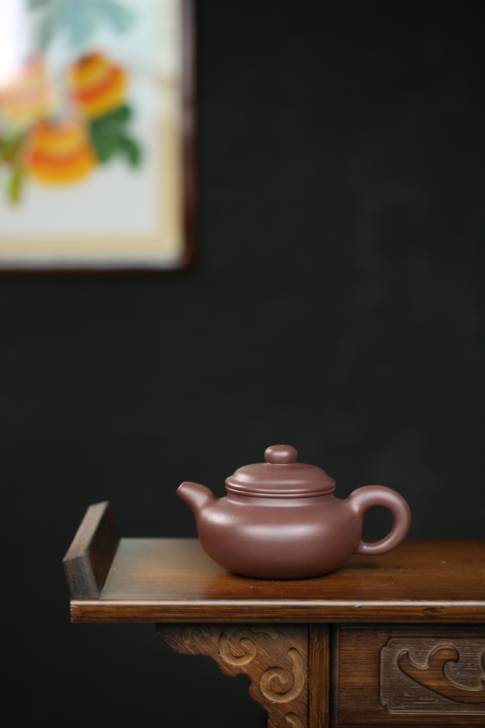 仿古壶由杨柳云选用40目底槽清全手工制作，容量300CC.