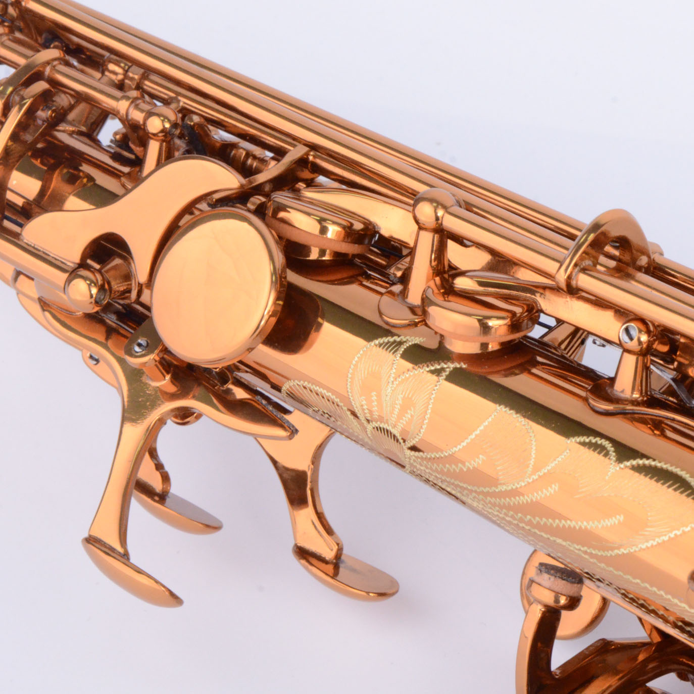 圣玛赫(SUMACH)香槟金一体高音直管萨克斯