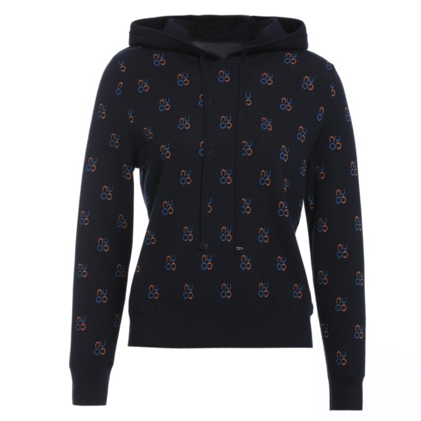 L·W/画而诗2023秋冬新款连帽时尚套头针织保暖女款上衣  LBB94206