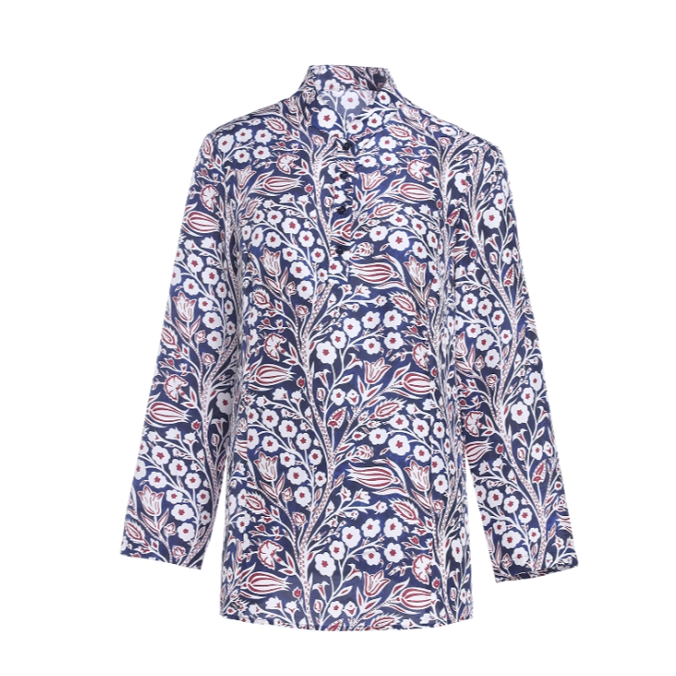 春季新款小众百搭早春新款印花遮肉显瘦衬衫