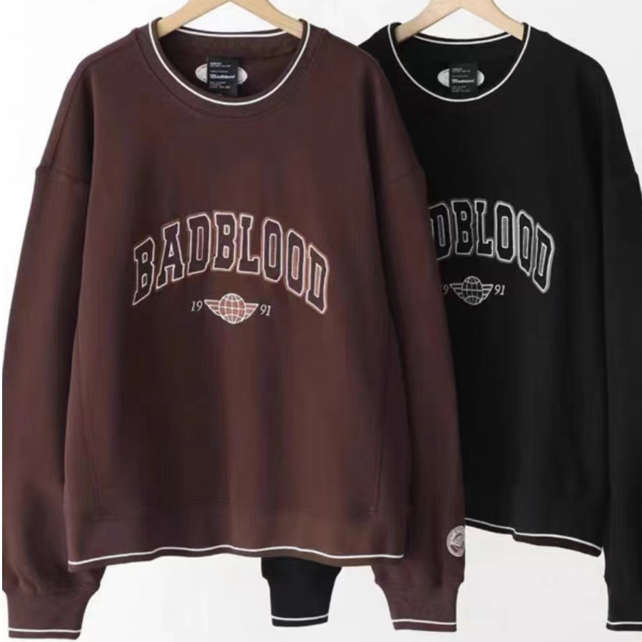 【小可爱专属】圆领宽松美式字母刺绣卫衣 ZZ-248055