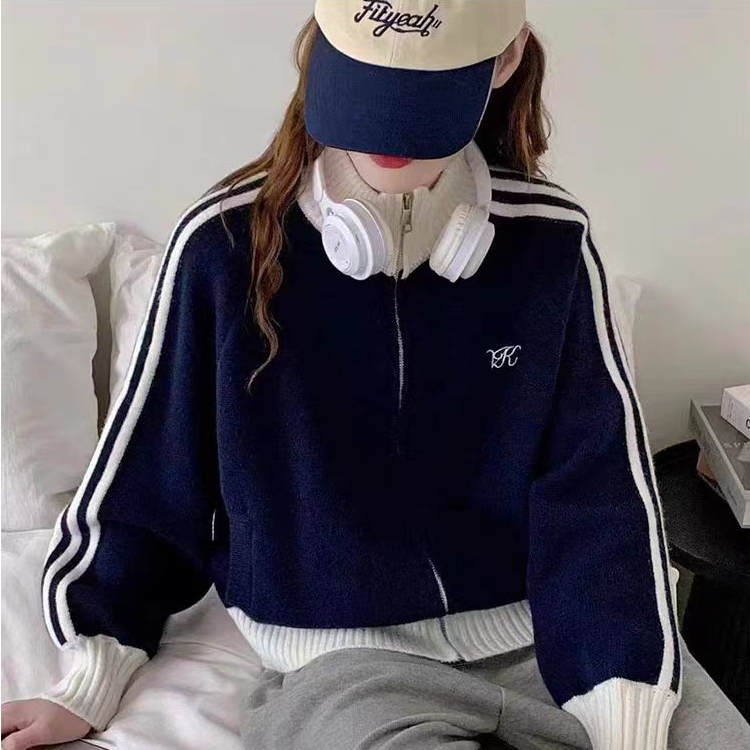 【A01-A46号】2025新款韩版春秋休闲百搭宽松加厚毛衣开衫外套女