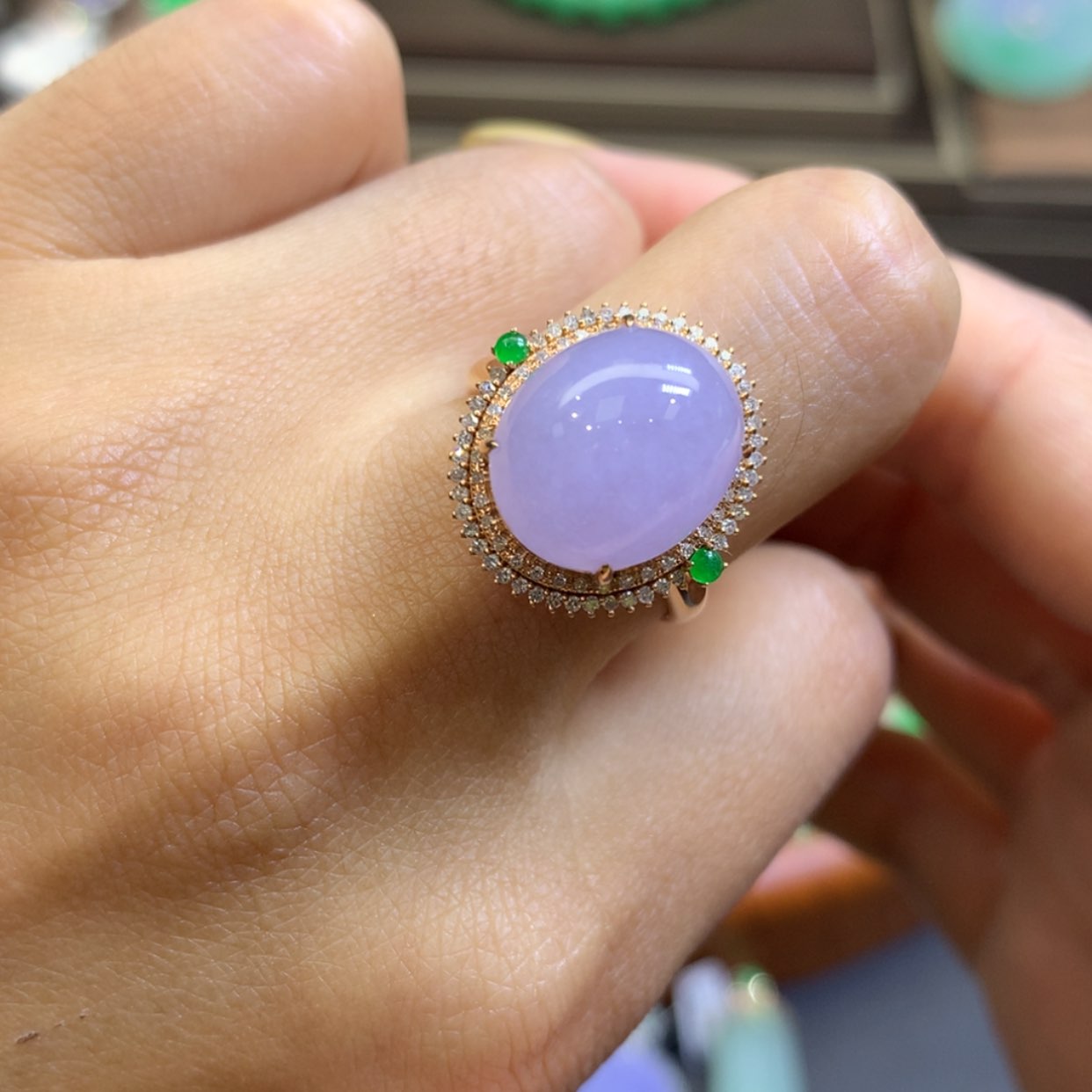 【闪购商品】翡翠颈饰18K金镶嵌