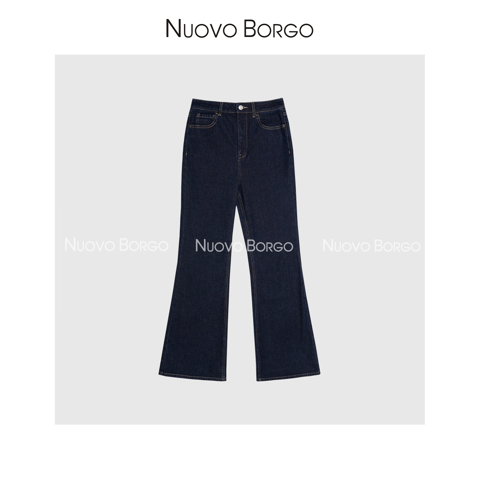 Nuovo Borgo进口面料遮肉收胯显瘦大长腿微喇牛仔裤女士T62/1746