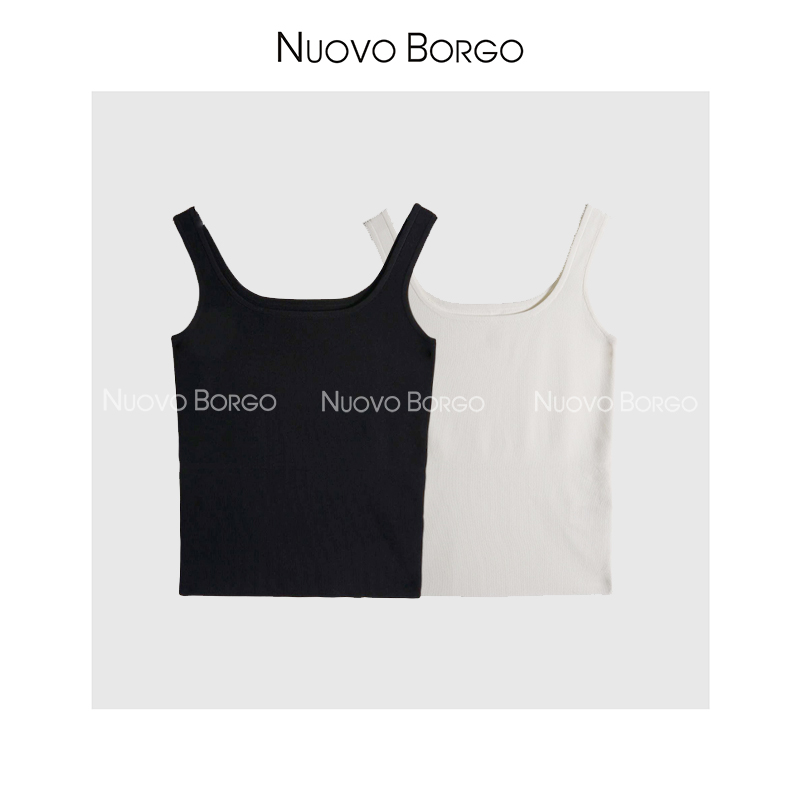 Nuovo Borgo 修身显瘦针织吊带背心简约内搭打底上衣女 L103/0006