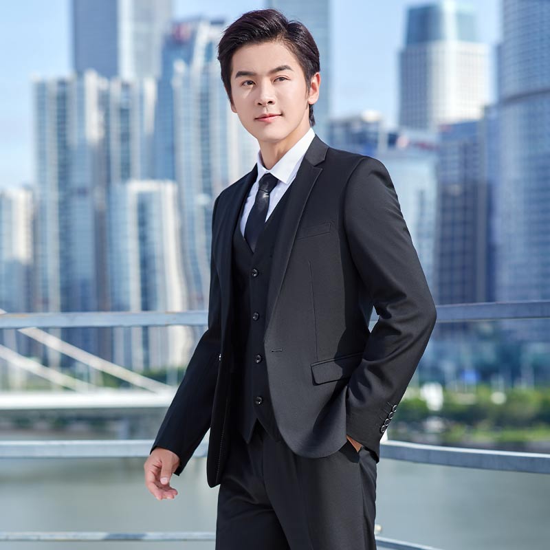 外套商务男士修身时尚结婚韩版休闲西装