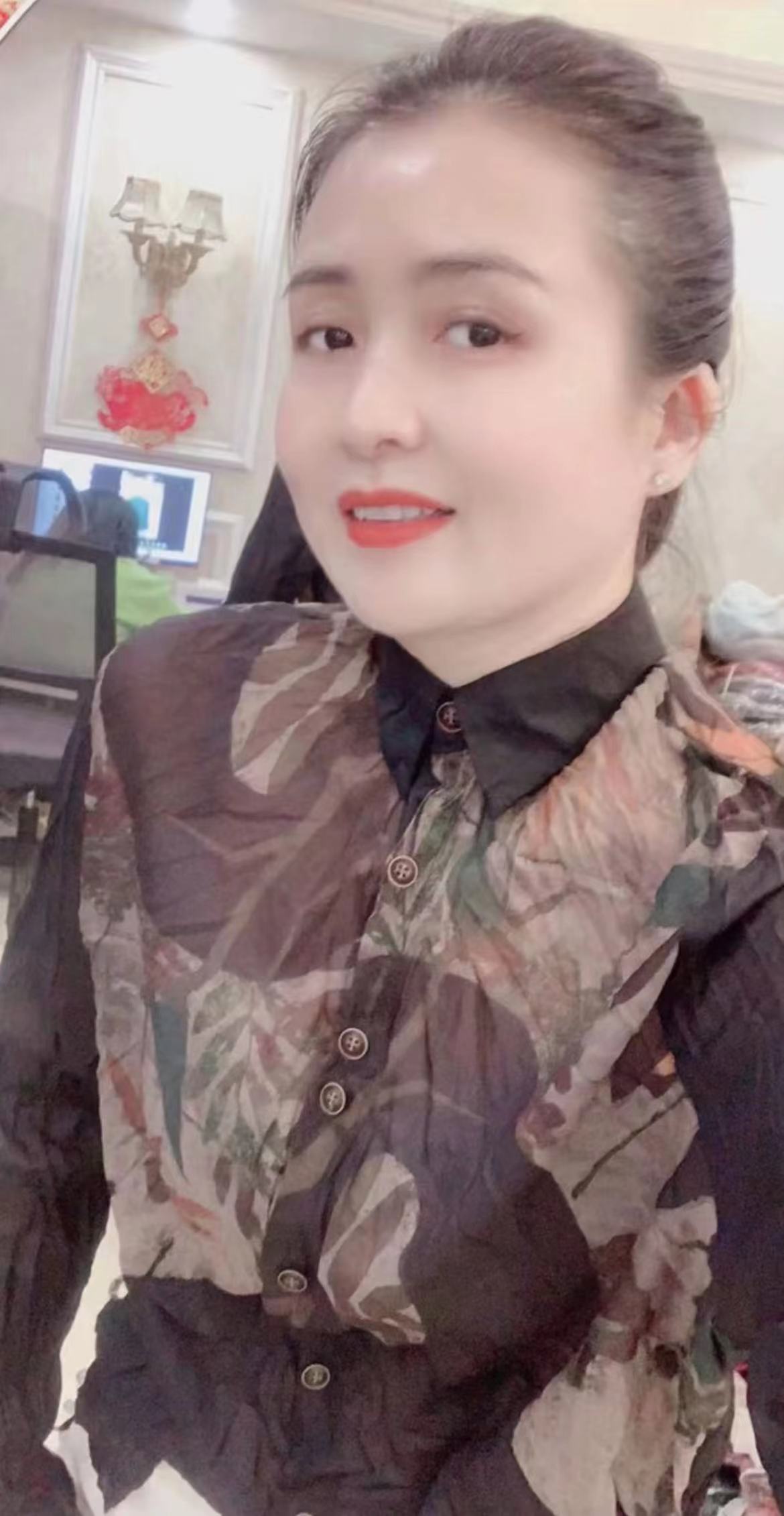 衬衫时尚气质花色新款女士