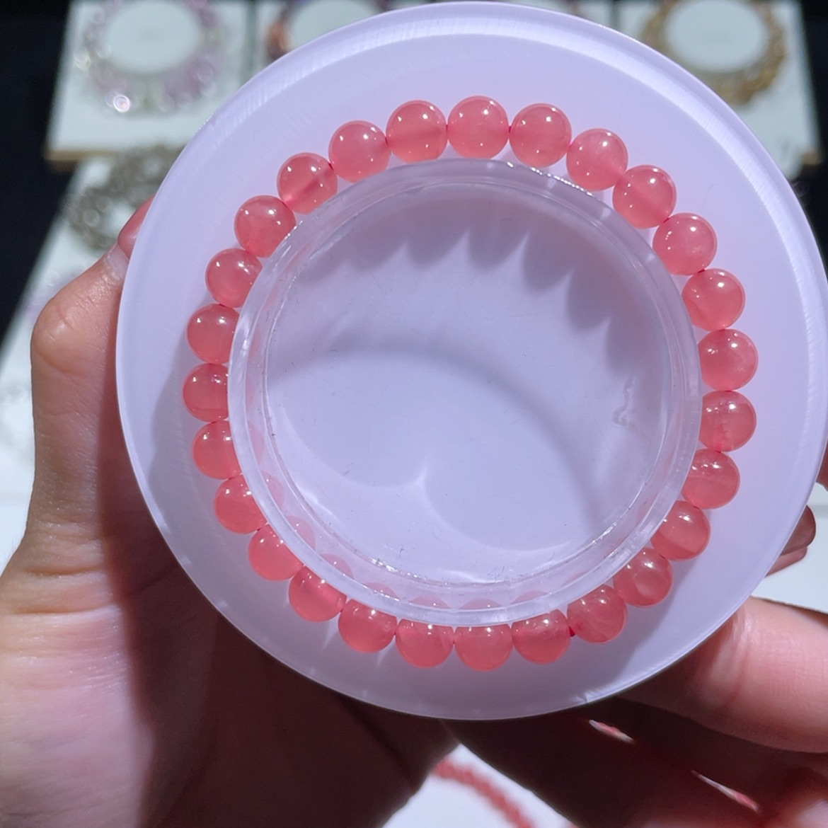 【闪购商品】菱锰矿（红纹石）手链未镶嵌用****910