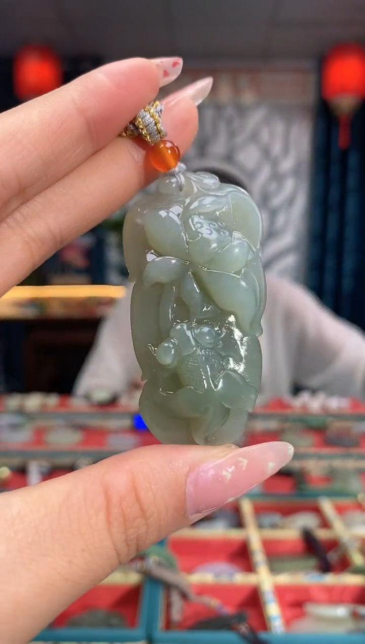 【闪购商品】和田玉颈饰未镶嵌金枝玉叶