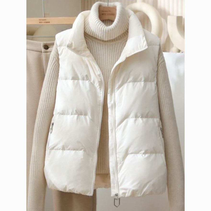 新款2023羽绒服羽绒马甲女短款新款秋冬韩版宽松百搭时尚背心坎肩