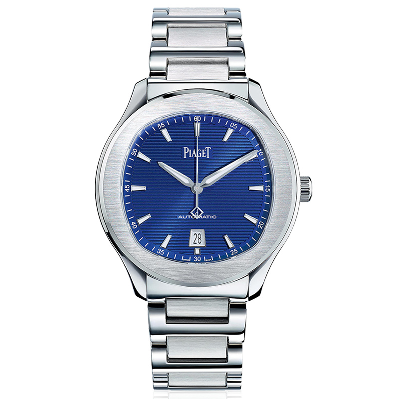 99新 Piaget/伯爵 POLO/G0A41002/42mm/鹦鹉螺蓝盘钢带钢王机械表