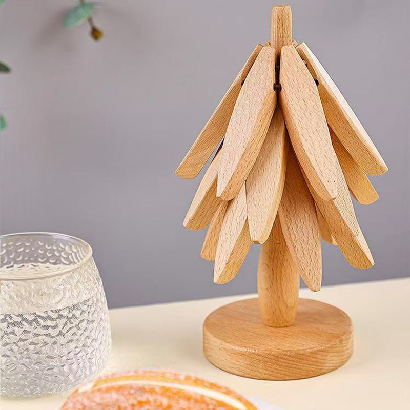 一棵树木垫实木锅垫家用木垫花瓣木垫家居家用客厅创意玄关摆件