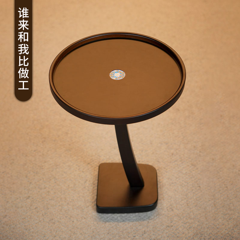 1立式小茶几阳台桌书房落地家用客厅沙发边几简约轻奢小桌不无竹