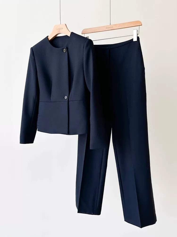 GD张静chu同款！这款真的是绝！精纺羊毛 细腻高J西装套装裤