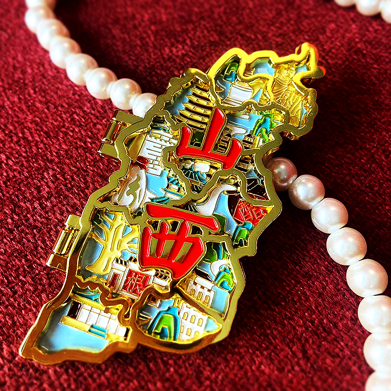 晋礼山西文创可翻开地图磁性冰箱贴山西大同忻州长治晋中运城阳泉