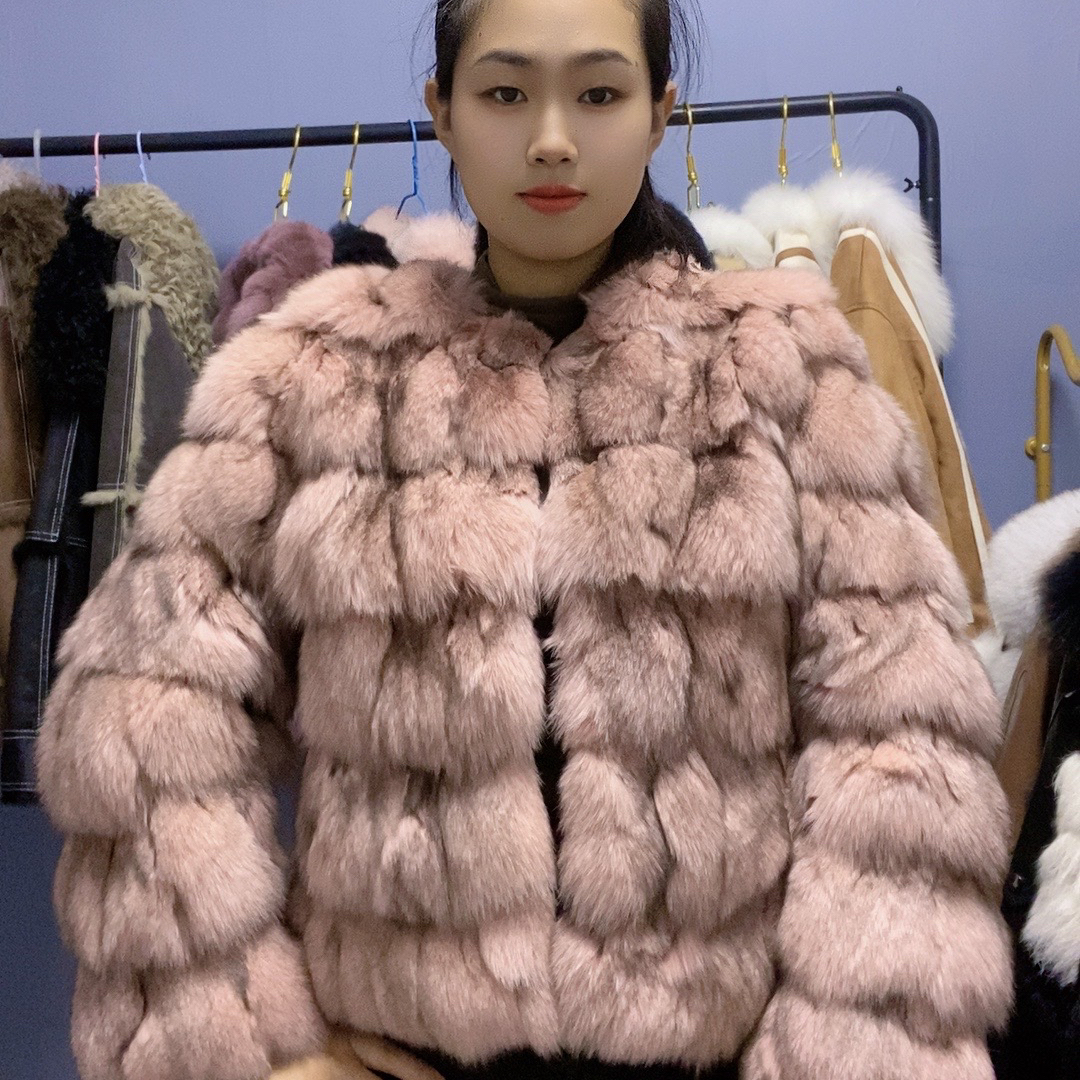 狐狸毛外套简单时尚百搭长袖保暖时尚