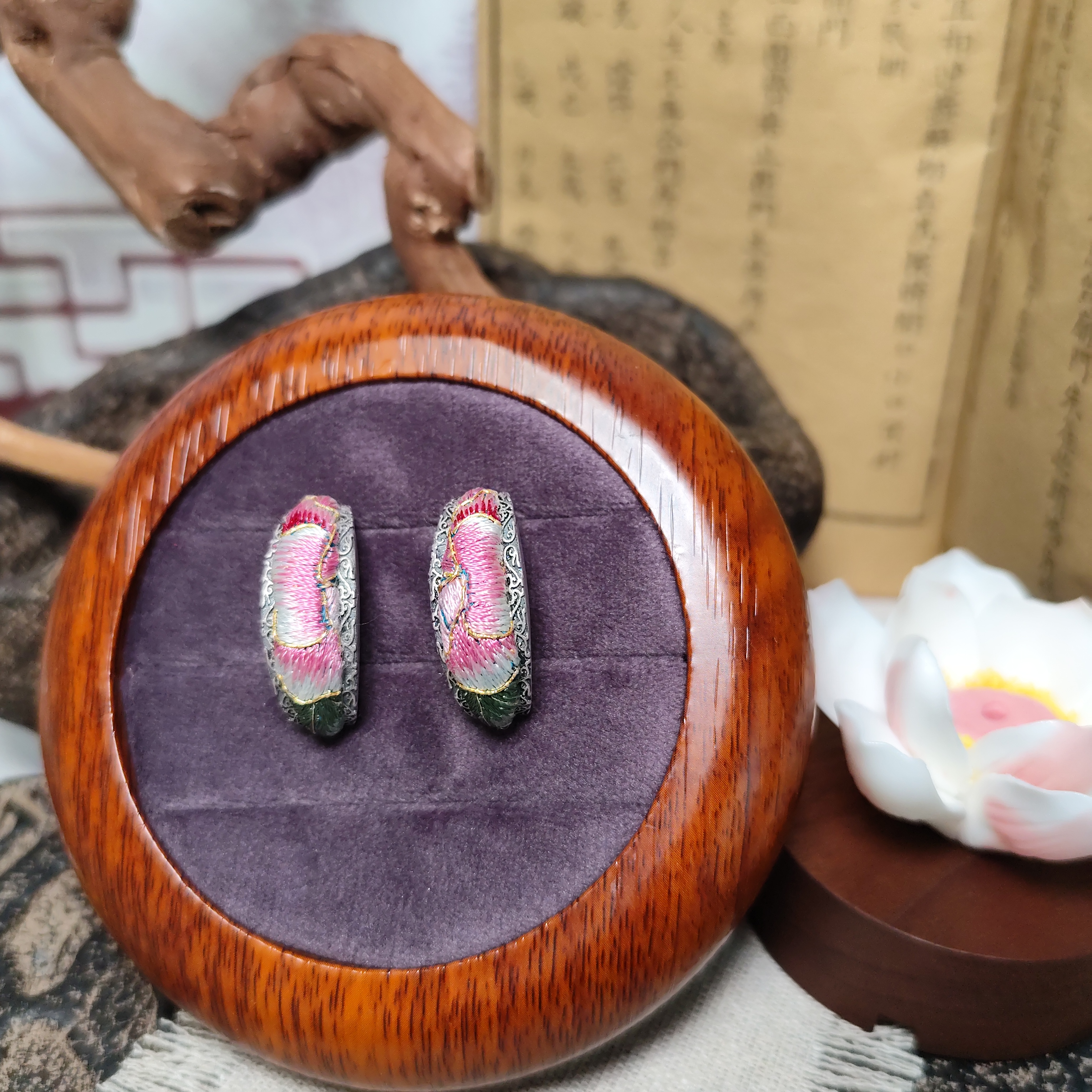 足银银制品 望舒足银耳钉