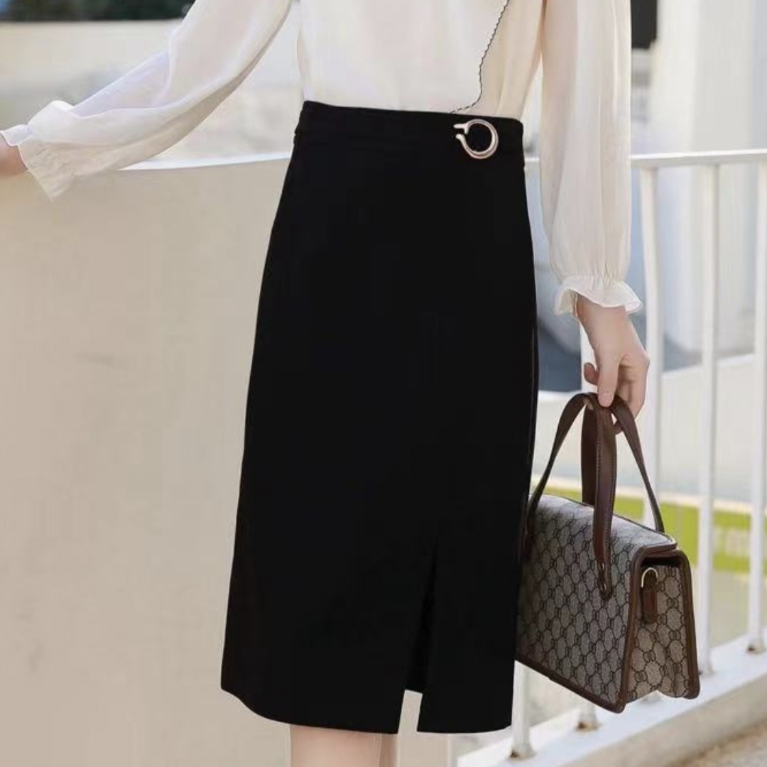 【慕妍推荐】高腰时尚包臀百搭休闲A字裙春夏季韩版显瘦裙子气质