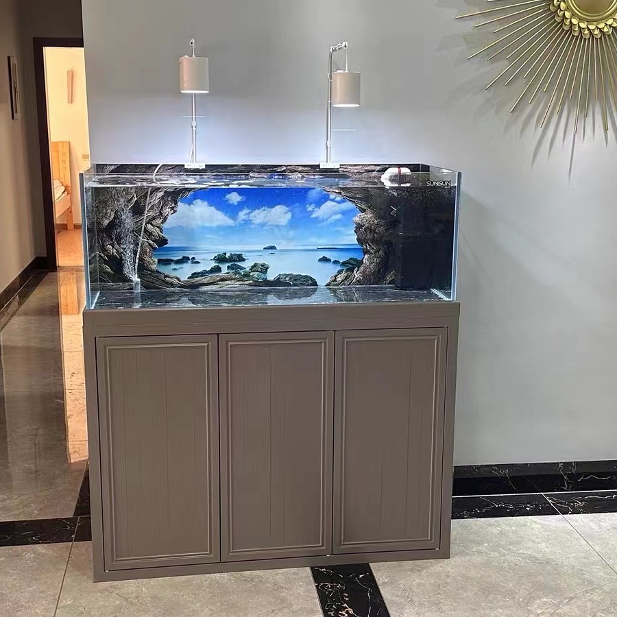 森森鱼缸生态鱼缸超白玻璃金鱼缸客厅水族箱兰寿缸溪流缸龙鱼缸