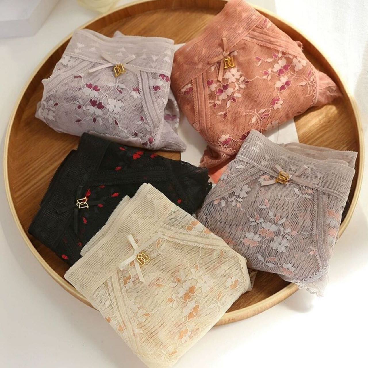 GOSO/香蜜闺秀提花大码透气大码少女Y中腰轻柔薄款女士内裤夏季