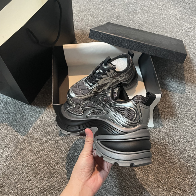 厚底小个子增高百搭老爹鞋2024新款鞋子女爆款软底不累脚运动女鞋