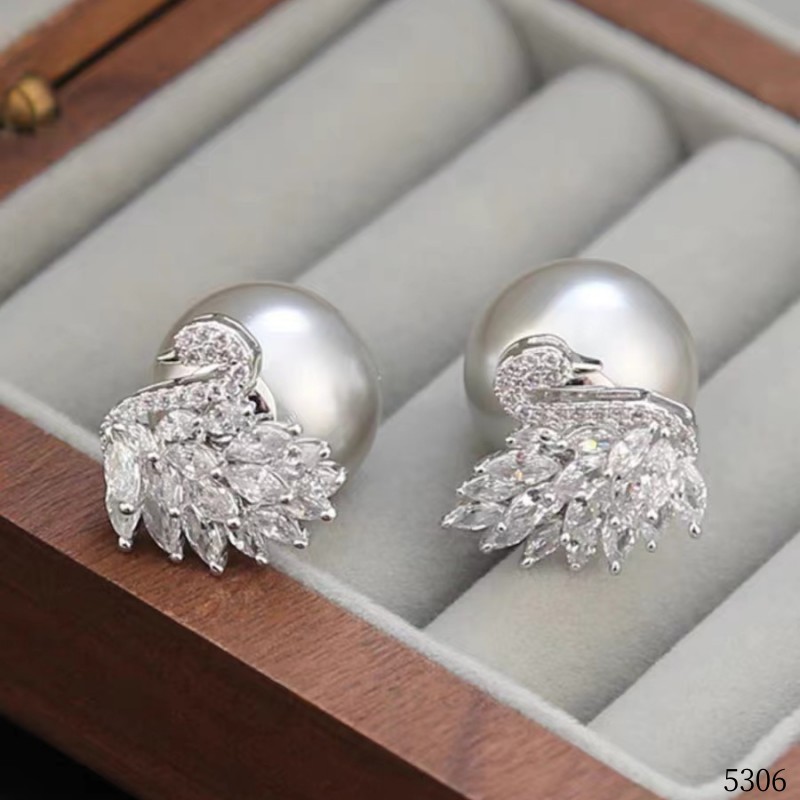 铜合金耳饰 5306-精致简约百搭耳环小众欧美优雅法式