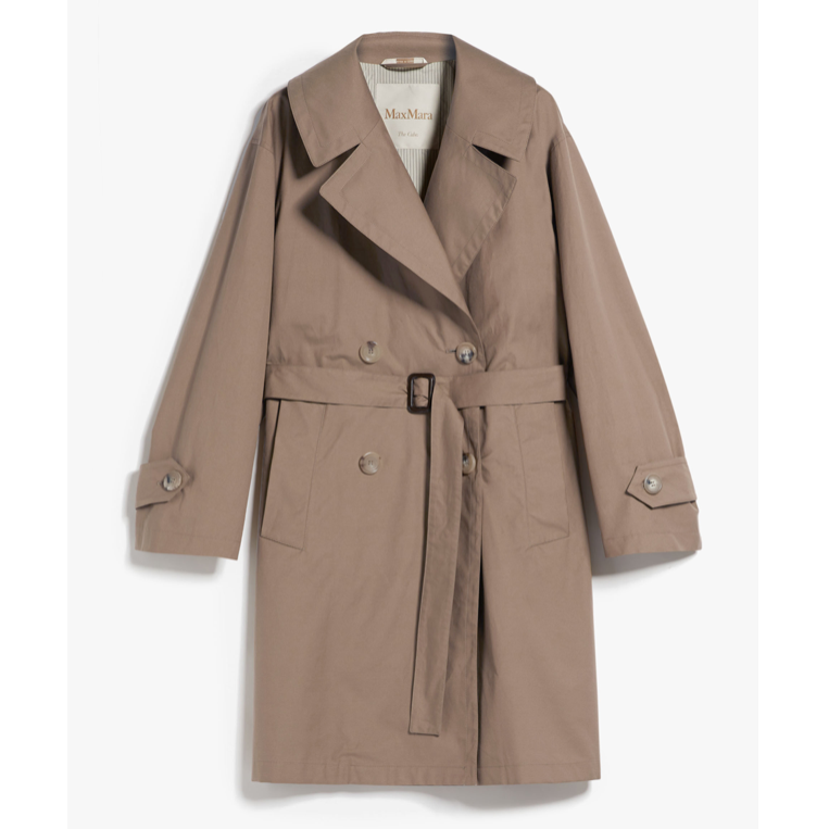 全新未使用  MaxMaraVtrench系列驼色双排扣中长款防水雅丹风风衣
