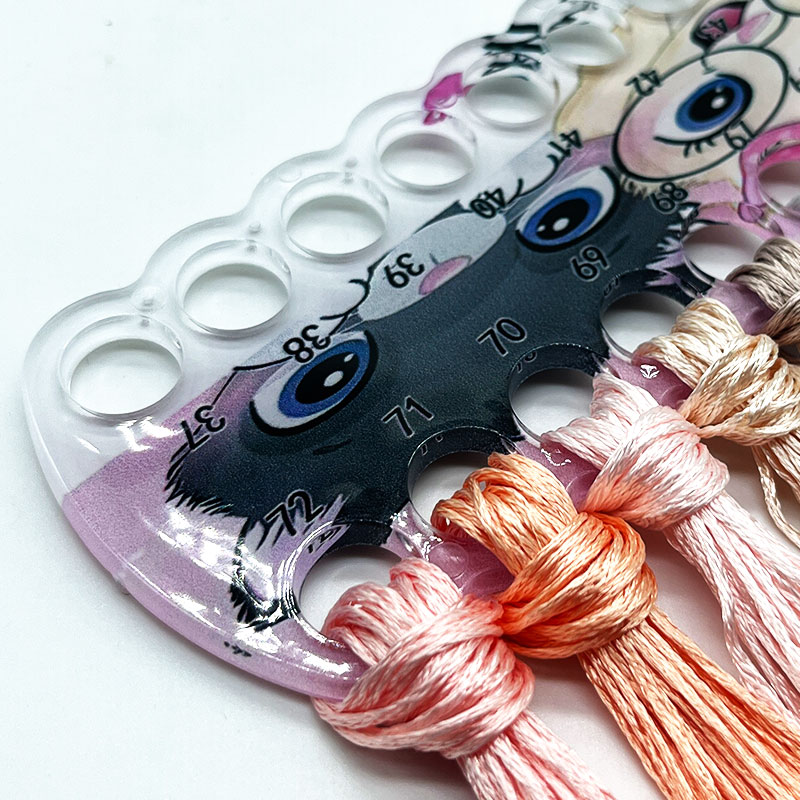 72孔]亚克力线板十字绣线板带数字专用排线板大孔线板十字绣工具