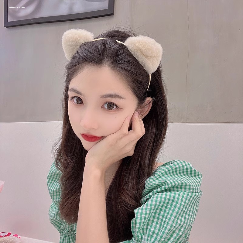 甜美设计感日系猫耳朵发箍毛绒绒少女心日韩头箍洛丽塔可爱清新