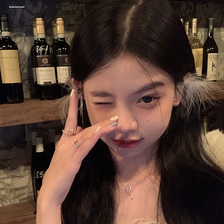 设计羽毛流苏耳骨夹时尚网红潮新款小众显白耳饰女百搭简约精致