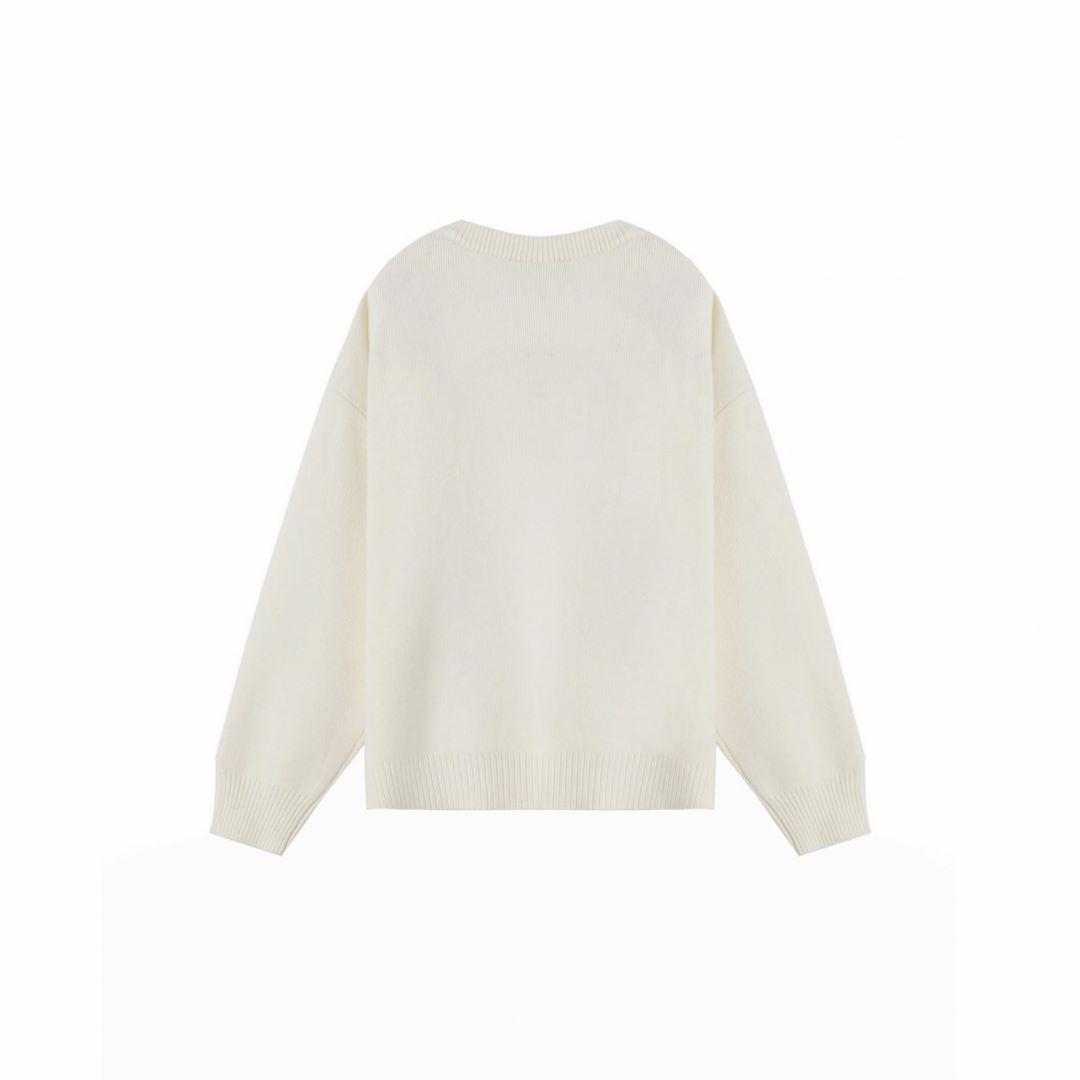 卡寇岚【棉花糖】2025秋冬季高品质圆领纯色慵懒风百搭加厚休闲毛衣