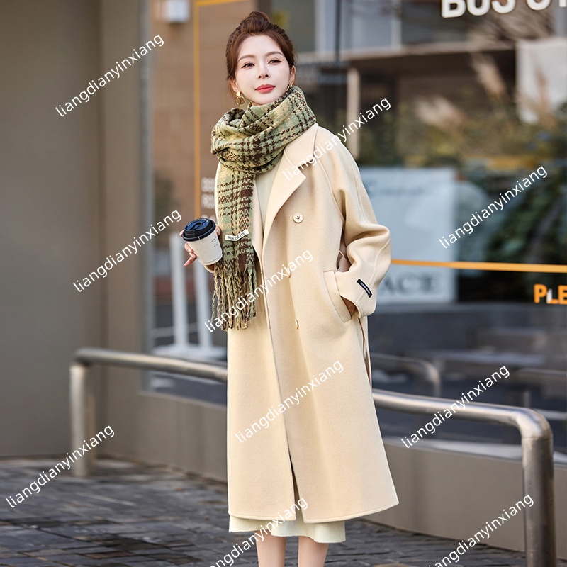 【琼姐姐专属-1】新款经典双排扣女士双面羊毛大衣气质显瘦款2228