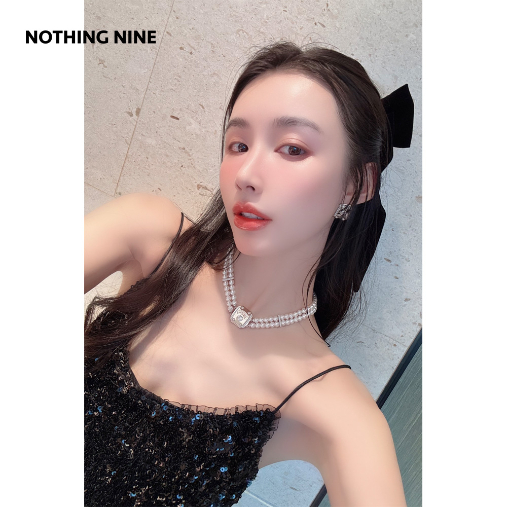 NOTHING NINE水墨双生经典吊带连衣裙/黑
