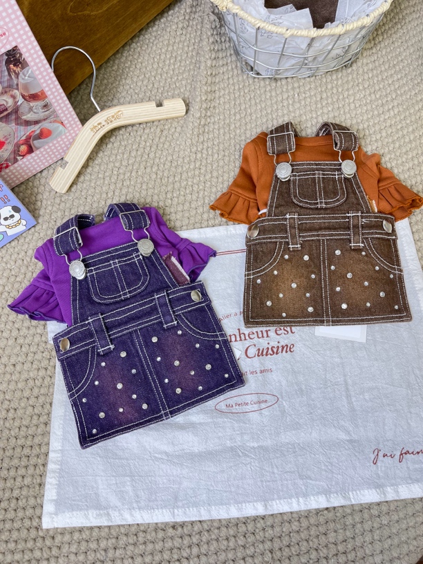 直拍 | 重工钻石背带裙套装 两件套 不拆卖 no退no换