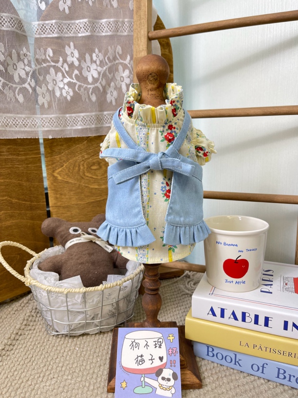 直拍//复古碎花衬衣两件套