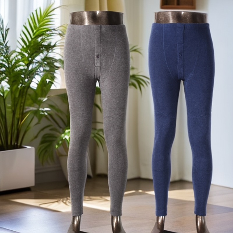 男士加厚秋裤暖朋特秋冬磨毛护膝打底保暖裤AH57970