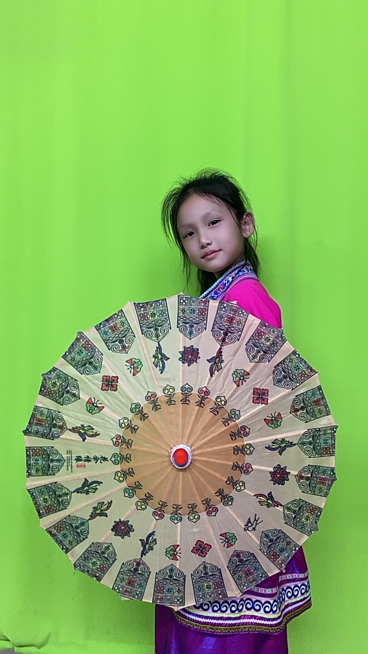 壮锦花伞儿童伞民族花伞油纸伞