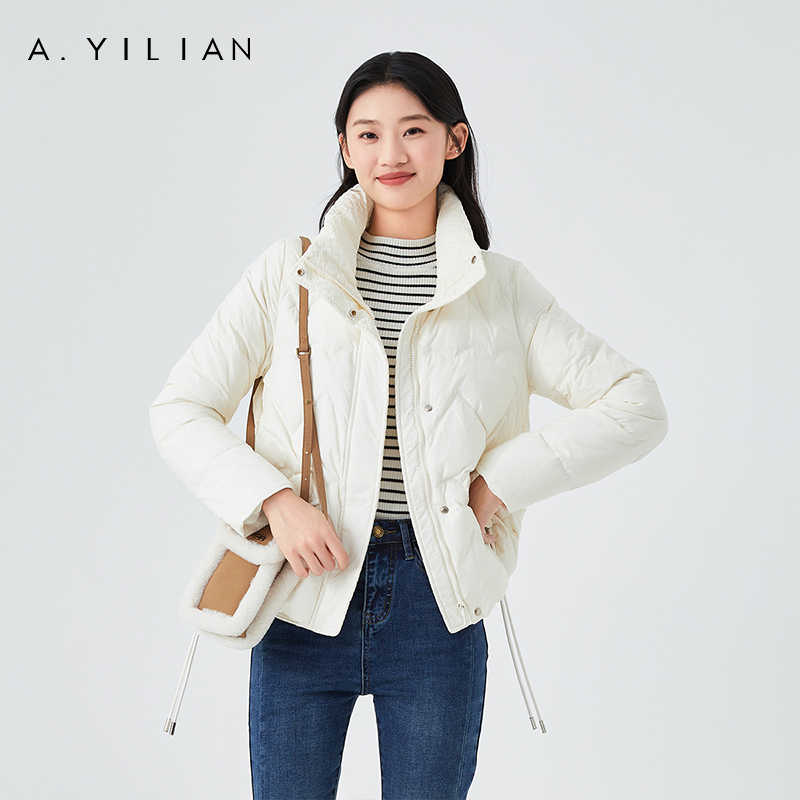 阿依莲短款羽绒服秋冬休闲保暖轻薄百搭加厚运动女款AYILIAN