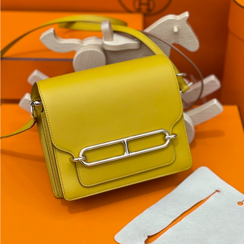 99新 Hermes/爱马仕 猪鼻子19琥珀黄 c刻 有盒子票
